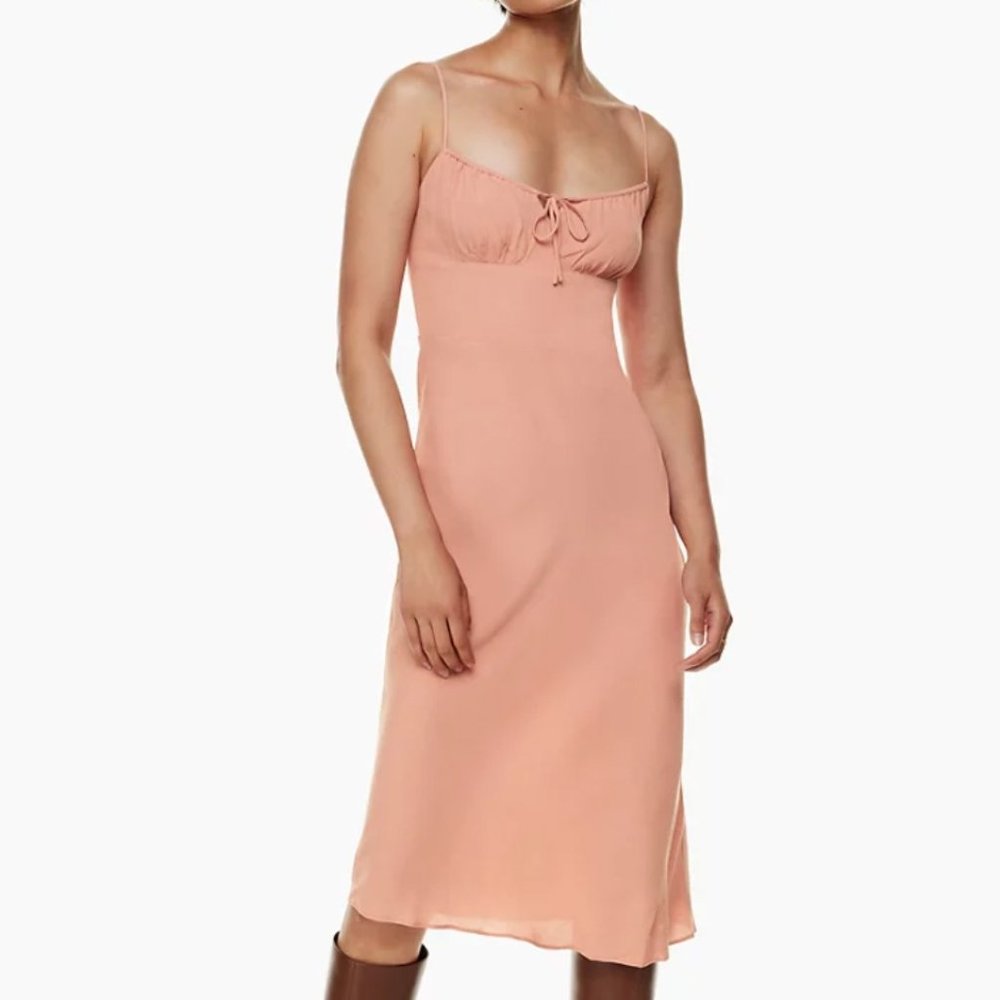 Aritzia Bellow Midi Dress (Pink – Size 0) - Picture 2 of 7